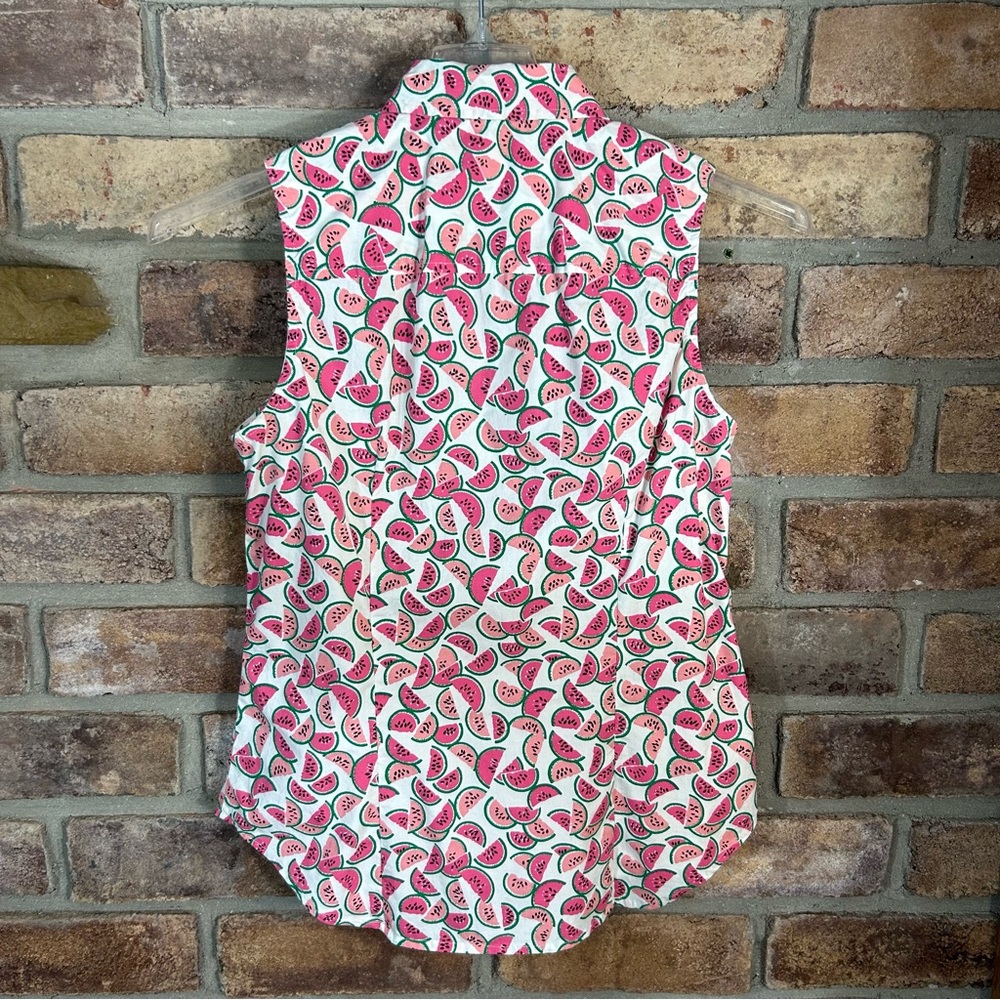 J. CREW Watermelon Print Fitted Button Down Shirt 42 - Picture 11 of 11